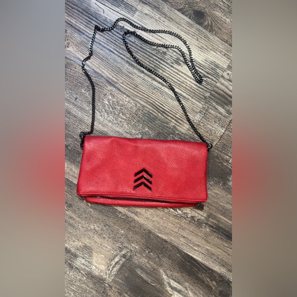 Red Express Clutch/ Crossbody Bag